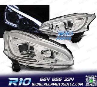FAROS PEUGEOT 208 12-15 TUBE LIGHT LED CROMO