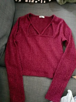 Top brillante manga larga