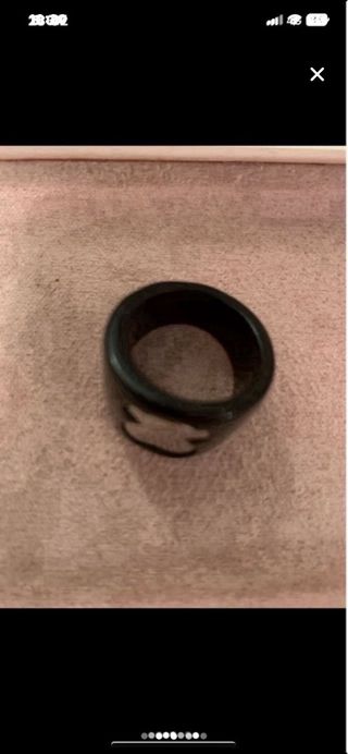 Anillo Oso Nácar y Acero Negro parecido TOUS