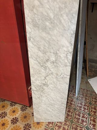 2 Planchas de Mármol Blanco y Gris