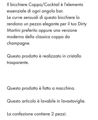 RIEDEL RESERVE : N.12 CALICI SPUMANTE / COCKTAIL