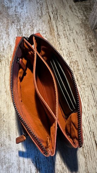 Cartera monedero piel Abbacino marrón