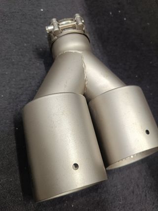 Cola de escape titanio doble