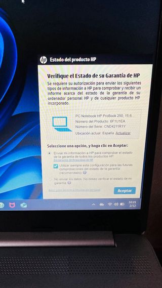 Portátil HP Gris