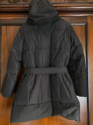 Piumino donna nero Pois