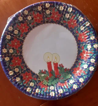 20 piatti Natale carta monouso