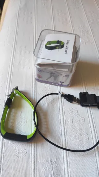 Pulsera Actividad Leotec Negra y Verde