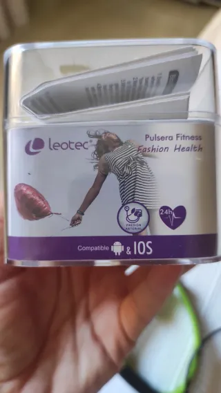 Pulsera Actividad Leotec Negra y Verde