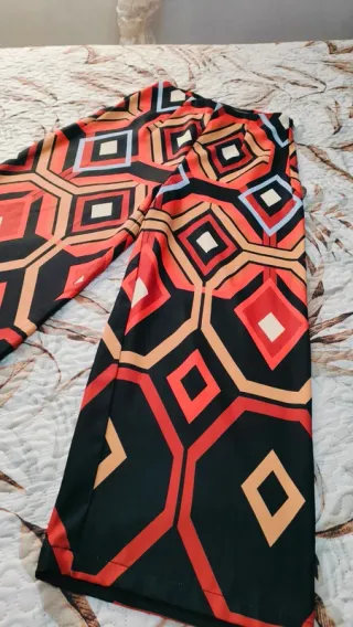 Pantalón Palazzo Estampado Geométrico