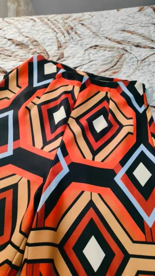 Pantalón Palazzo Estampado Geométrico