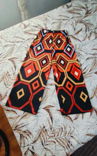 Pantalón Palazzo Estampado Geométrico