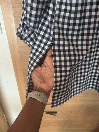 Blazer Stradivarius cuadros blanco y negro