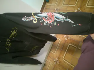 Sudadera Ed Hardy Talla XS Negra Multicolor