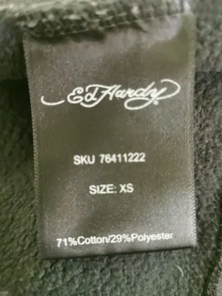 Sudadera Ed Hardy Talla XS Negra Multicolor