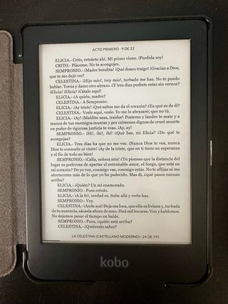 E-reader Kobo Clara HD Nero/Grigio. Custodia inclusa.