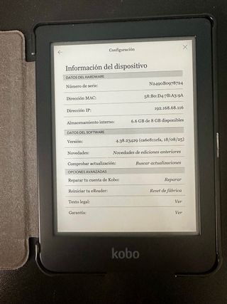 E-reader Kobo Clara HD Nero/Grigio. Custodia inclusa.