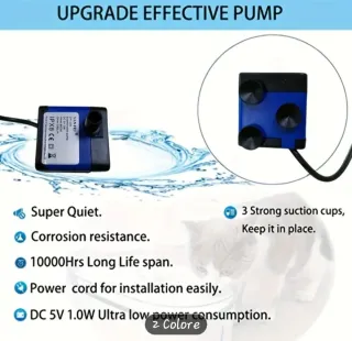 Fontana per Gatti in Ceramica Blu