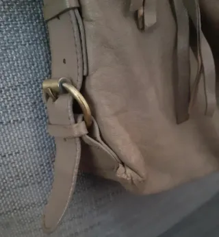 Bolso piel Adolfo Domínguez Beige