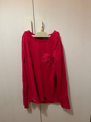 Camisa roja niña manga larga
