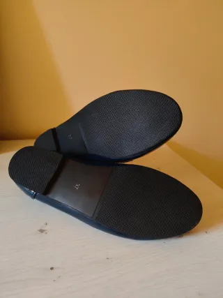 Zapatos planos mujer azul y blanco