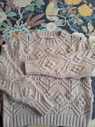 Jersey Zara Invierno Beige