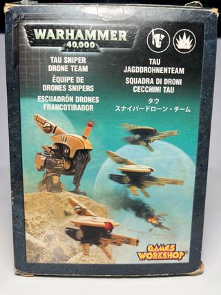 Warhammer 40,000 Tau Sniper Drone Team. Ojo fuego