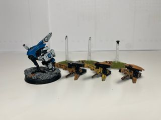 Warhammer 40,000 Tau Sniper Drone Team. Ojo fuego
