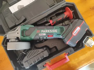 Parkside Amoladora Angular con batería cargador