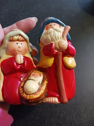 Porta candela presepe ceramica