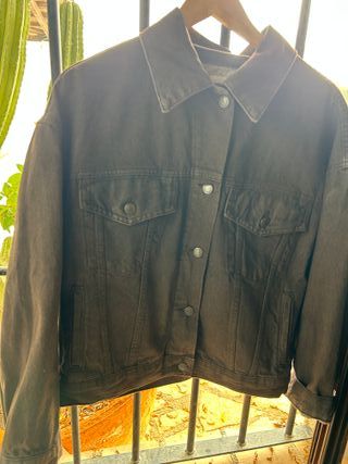 Chaqueta vaquera Zara marrón encerada