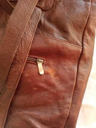 Mochila de piel artesanal