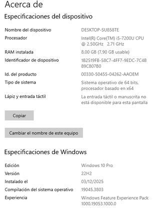 Portátil HP ProBook 470 G4 Plata/Negro