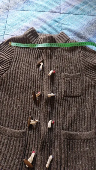 Giacca lana/cachemire con alamari