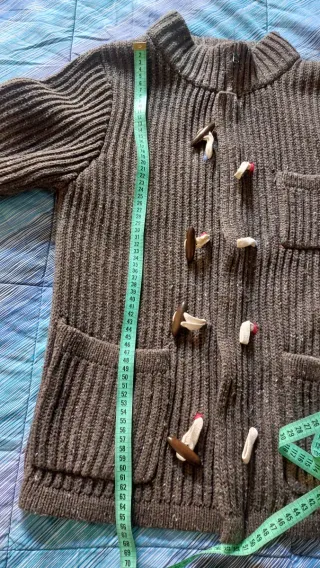 Giacca lana/cachemire con alamari