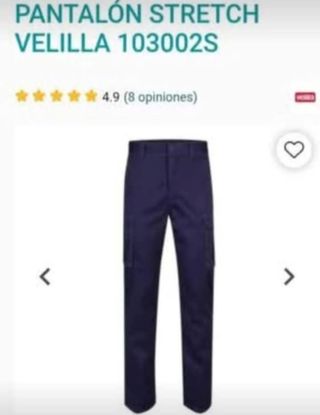 Pantalón stretch de trabajo azul marino multibolsi