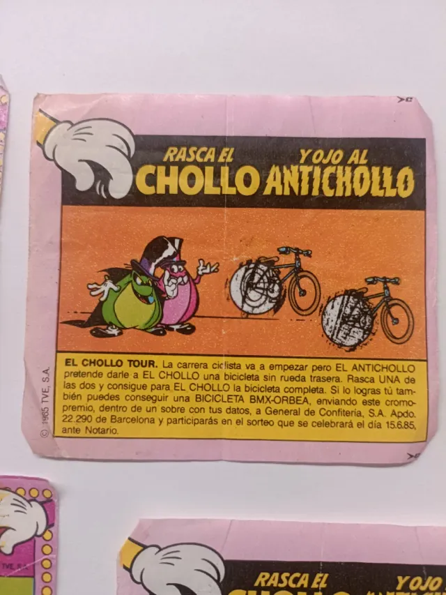 Cromos Chicle Chollo Antichollo (Lote)