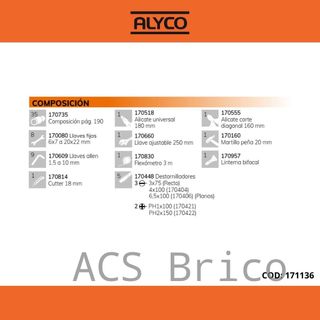 Caja Herramientas 65 Piezas Alyco 171136