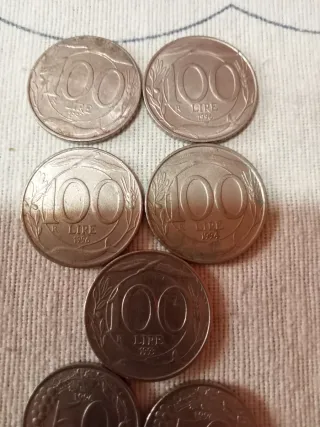 Lotto 7 monete Lire Italiane 1993 turritta