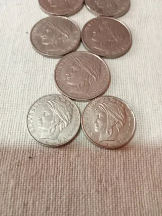 Lotto 7 monete Lire Italiane 1993 turritta