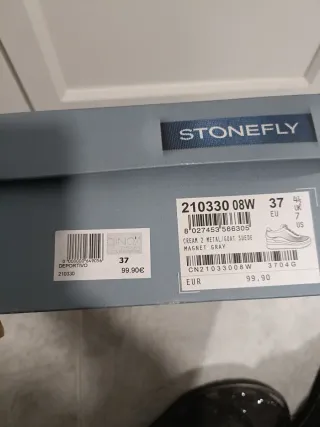 Sneakers Donna Stonefly Grigie con Dettagli Brillanti