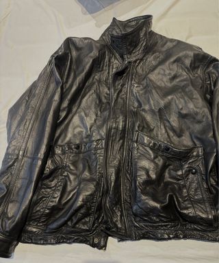 Chaqueta Vintage Piel Negra