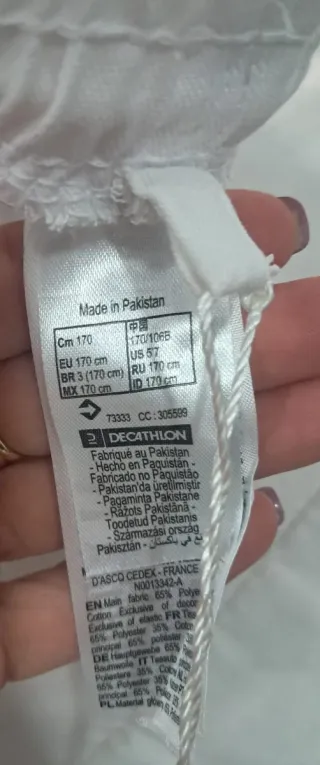 Cinturón artes marciales blanco sin usar