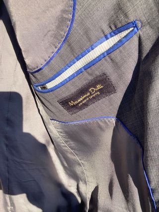 Traje Massimo Dutti Lana Virgen Gris