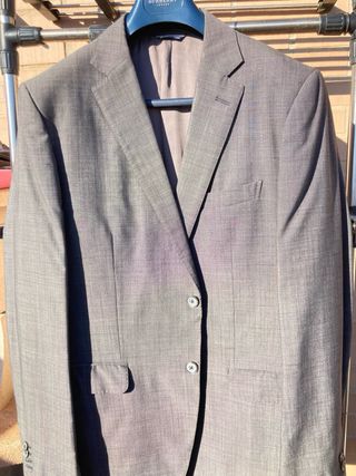 Traje Massimo Dutti Lana Virgen Gris