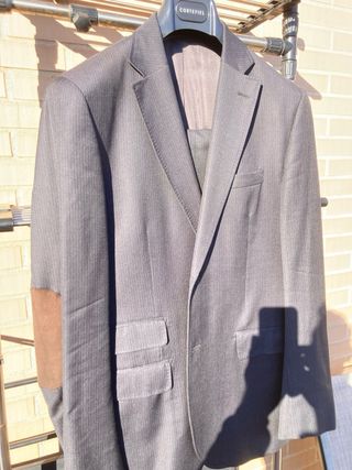 Traje Massimo Dutti Lana Virgen Gris