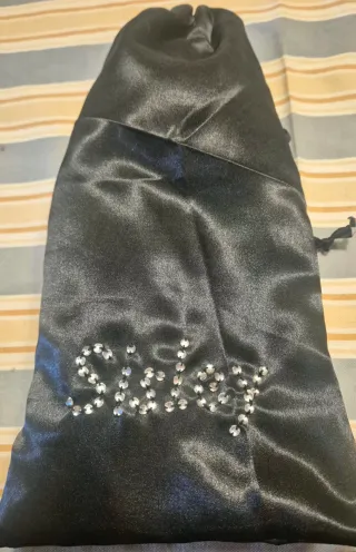 Zapatillas de satén con plumas talla 37