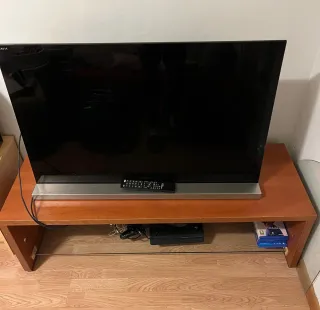 Mesa TV Madera y Cristal