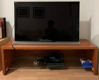 Mesa TV Madera y Cristal