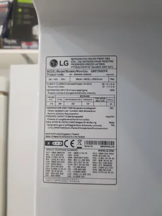 Nevera LG plateada GARANTÍA TRANSPORTE