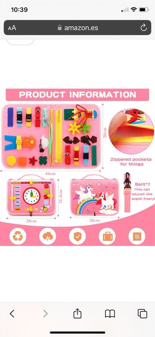 Maletín sensorial unicornio 1-3 años